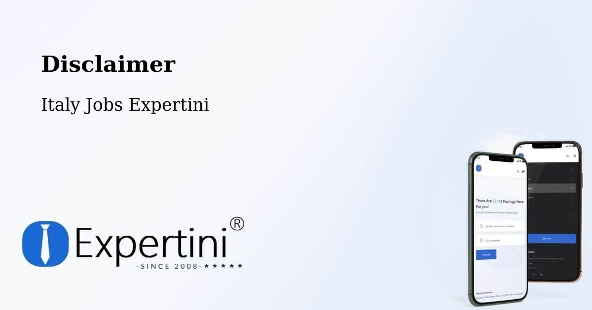Disclaimer - Italy Jobs Expertini